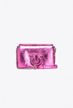 Pinko Baby Love Bag Click Puff Laminated PINKO PINK-OLD SILVER | SN-PKO32566