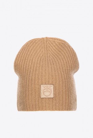 Pinko Cashmere Beanie MOCHA CAMEL | SN-PKO34362