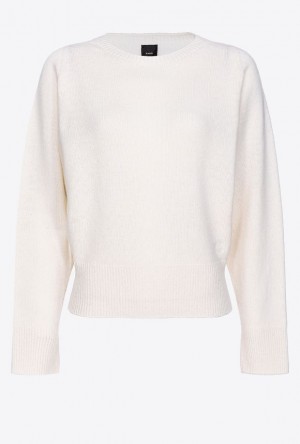 Pinko Cashmere-blend Pullover SWAN WHITE | SN-PKO33413