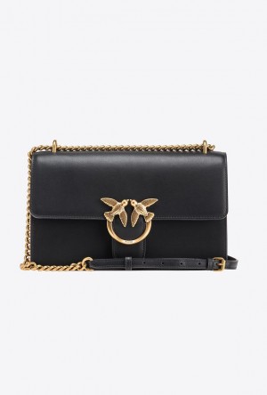 Pinko Classic Love Bag One Simply BLACK-ANTIQUE GOLD | SN-PKO32614