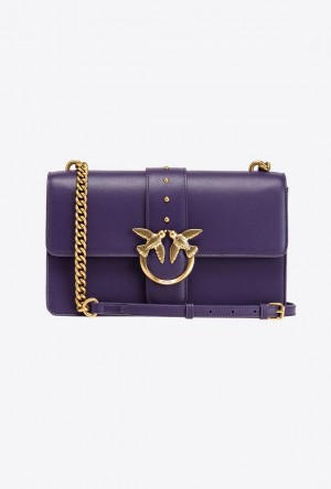 Pinko Classic Love Bag One Simply GRAPE PURPLE-ANTIQUE GOLD | SN-PKO32330