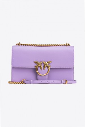 Pinko Classic Love Bag One Simply PURPLE TULIP-ANTIQUE GOLD | SN-PKO32522