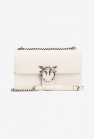 Pinko Classic Love Bag One Simply WHITE+WHITE-OLD SILVER | SN-PKO32519