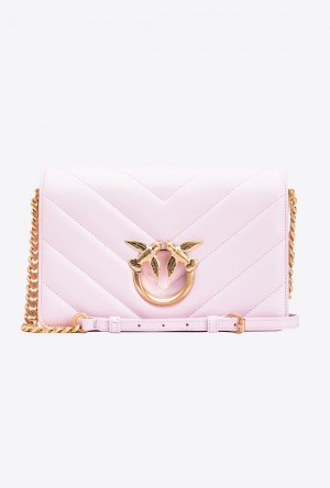 Pinko Classic Love Bag Click Big Chevron FESTIVAL BLOOM-BRUSHED GOLD | SN-PKO32932