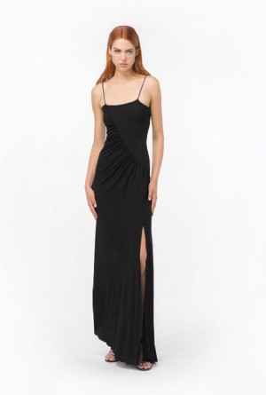 Pinko Elegant Long Dress LIMO BLACK | SN-PKO33045