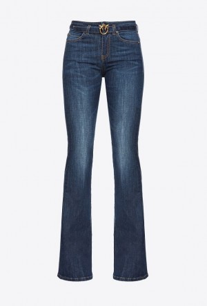 Pinko Flared Power Stretch Denim Jeans DARK WASH | SN-PKO33992