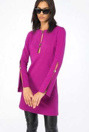 Pinko Full Milano Mini Dress BOUGAINVILLEA PURPLE | SN-PKO33917