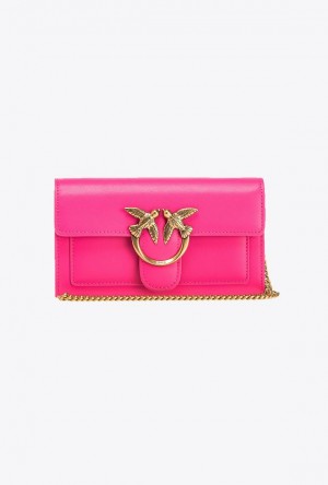 Pinko Love Bag One Wallet Simply PINKO PINK-ANTIQUE GOLD | SN-PKO32770