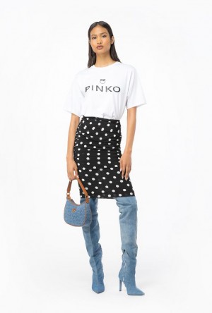 Pinko Maxi-logo T-shirt BRIGHT WHITE | SN-PKO33323