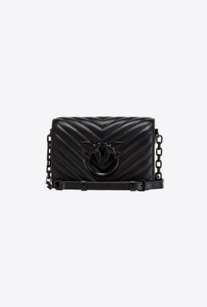 Pinko Mini Love Bag Click Chevron Colour Block LIMO BLACK BLOCK COLOUR | SN-PKO32505