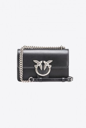 Pinko Mini Love Bag One Simply BLACK-OLD SILVER | SN-PKO32533