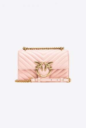 Pinko Mini Love Bag One Simply PINK/DUSTY PINK-ANTIQUE GOLD | SN-PKO32512