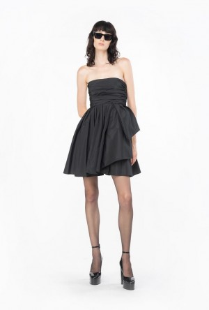 Pinko Mini Taffeta Dress LIMO BLACK | SN-PKO33053