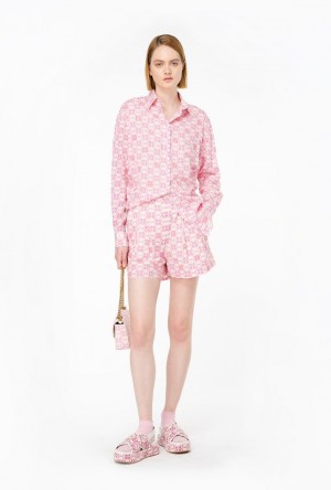 Pinko Muslin Shirt With Monogram And Embroidery DN3 | SN-PKO33133