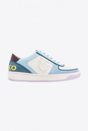 Pinko Pinko Basketball Sneakers | Acbc WHITE/SKY BLUE/GREEN | SN-PKO34131