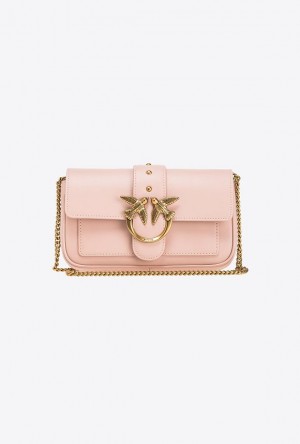 Pinko Pocket Love Bag One Simply PINK/DUSTY PINK-ANTIQUE GOLD | SN-PKO32460