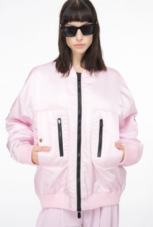 Pinko Technical Satin Bomber Jacket PINK SWEET LILAC | SN-PKO33571