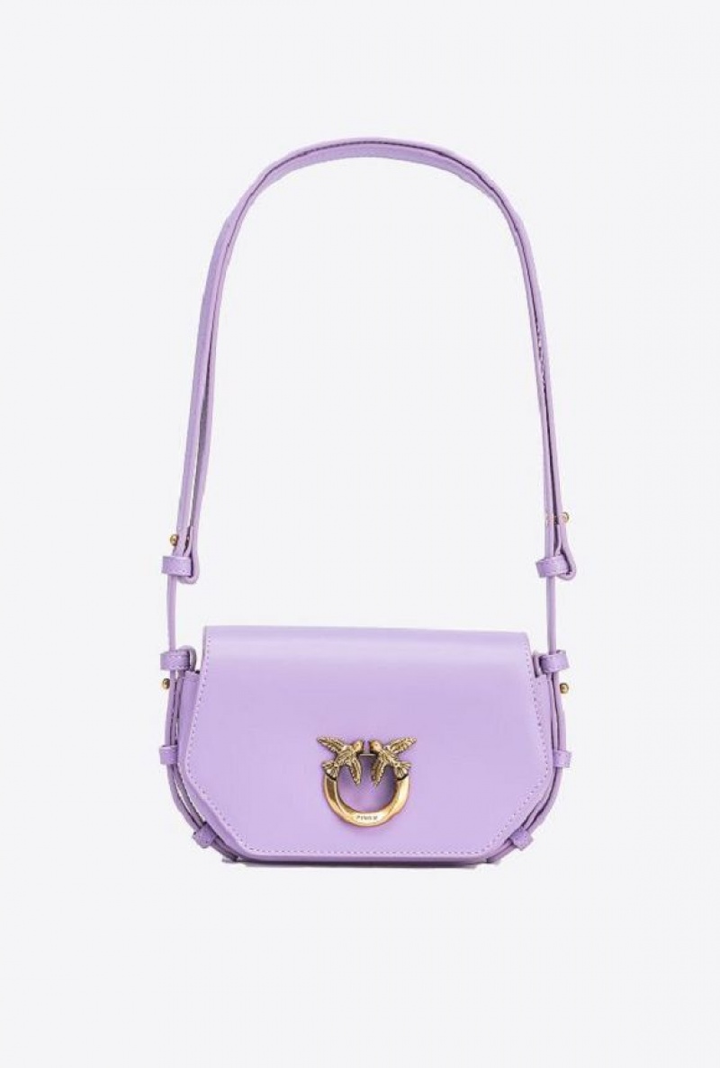 Pinko Baby Love Bag Click Hexagon Simply PURPLE TULIP-ANTIQUE GOLD | SN-PKO32749