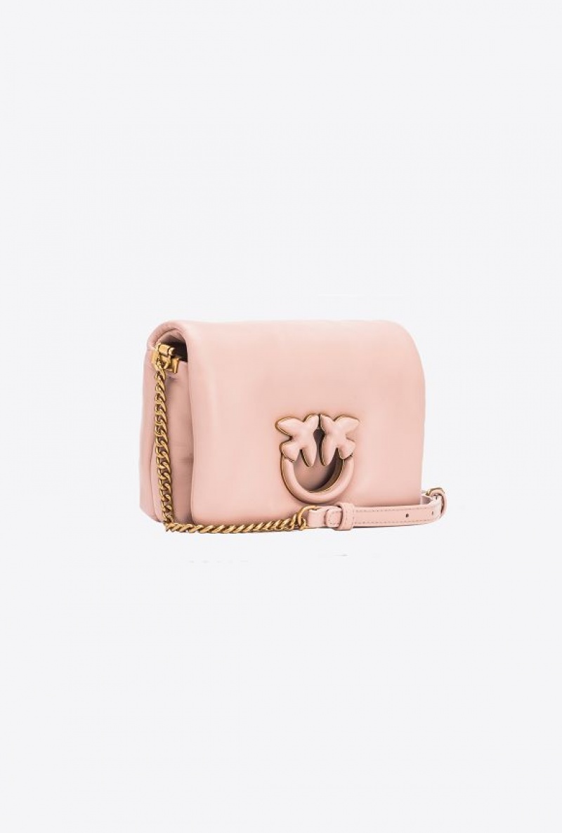 Pinko Baby Love Bag Click Puff In Nappa Leather POWDER PINK-BLOCK COLOUR | SN-PKO32689