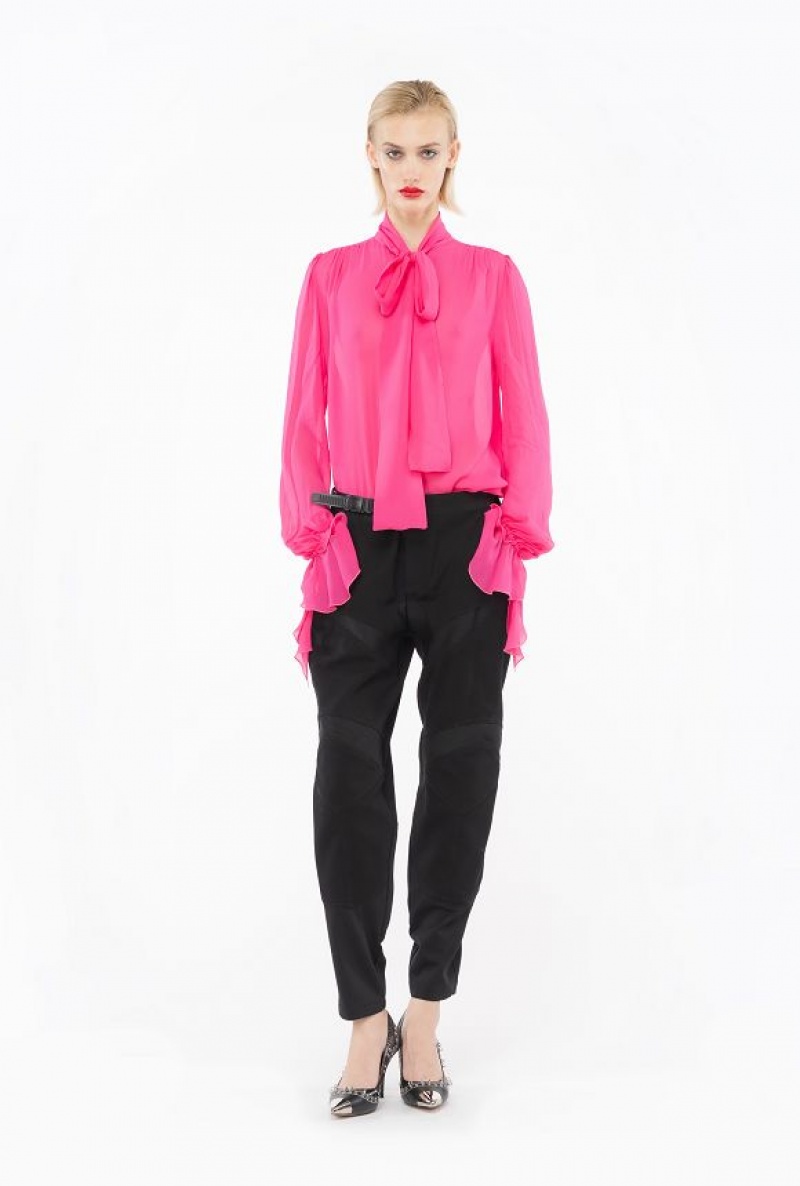 Pinko Blouse With Bow And Ruching BEETROOT | SN-PKO33190