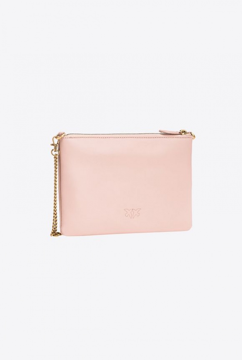 Pinko Classic Flat Love Bag Simply PINK/DUSTY PINK-ANTIQUE GOLD | SN-PKO32462