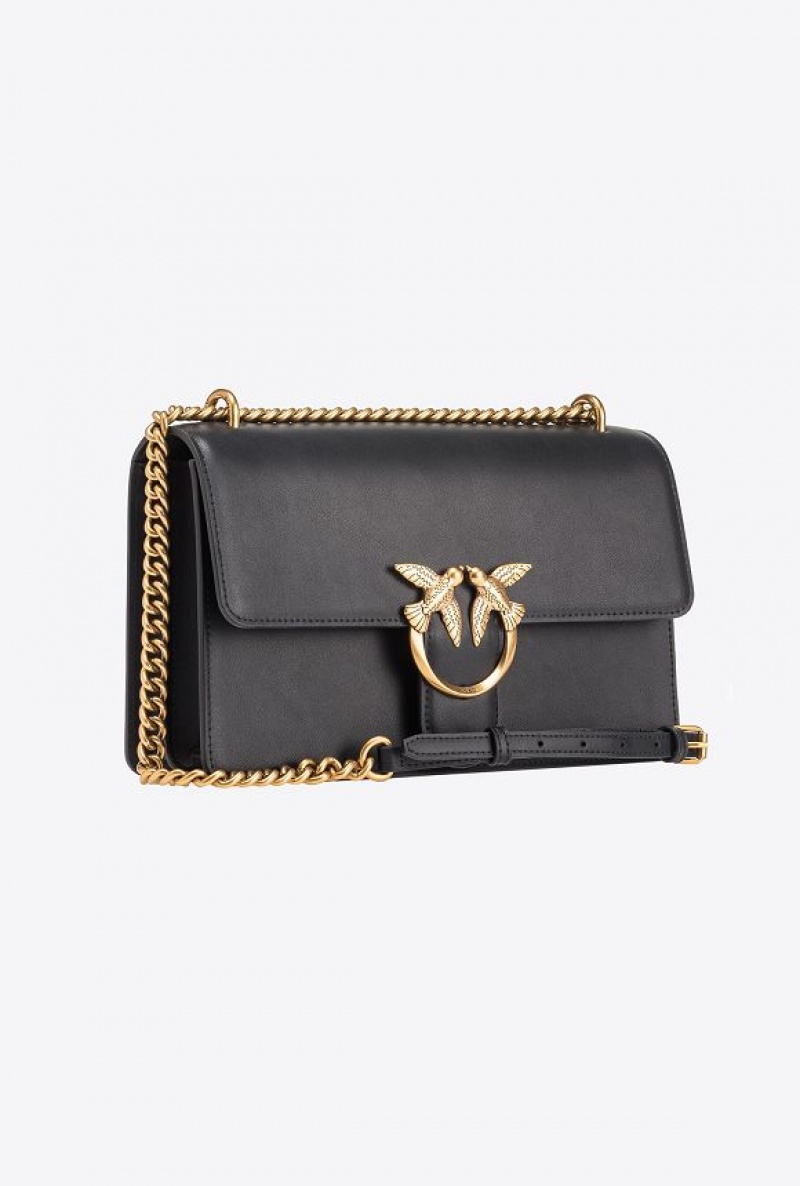 Pinko Classic Love Bag One Simply BLACK-ANTIQUE GOLD | SN-PKO32614