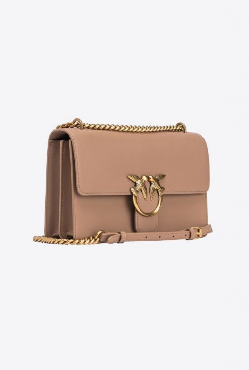 Pinko Classic Love Bag One Simply GINGER BISCUIT-ANTIQUE GOLD | SN-PKO32410