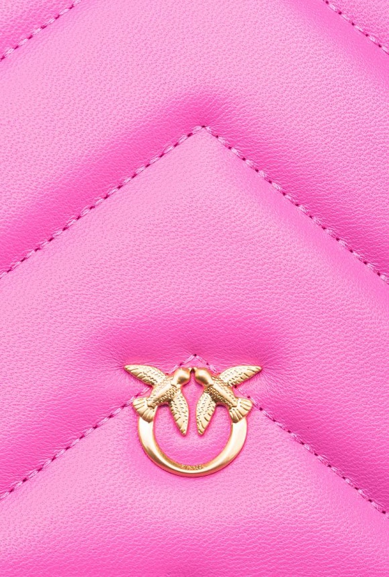 Pinko Classic Love Bag Click Big Chevron STRAWBERRY-BRUSHED GOLD | SN-PKO32326