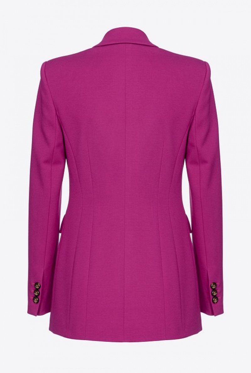 Pinko Double-breasted Full Milano Blazer BOUGAINVILLEA PURPLE | SN-PKO33921