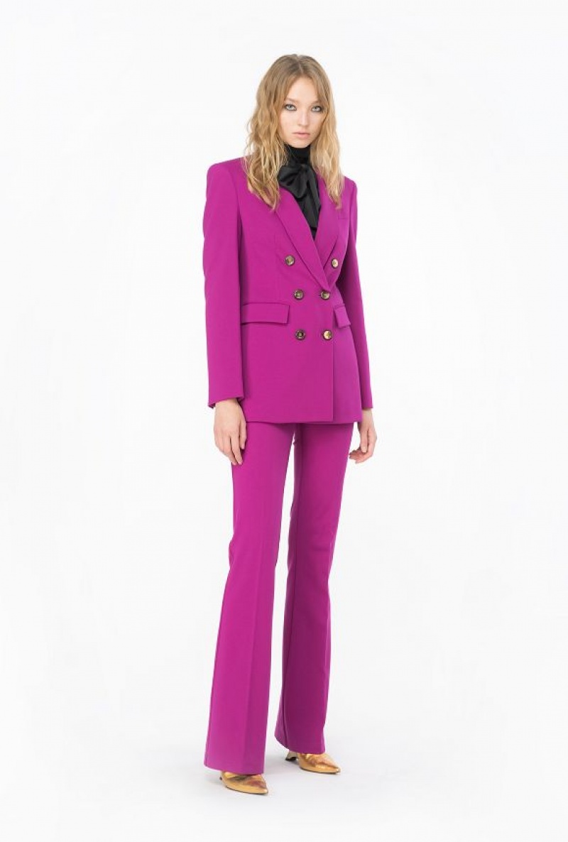 Pinko Double-breasted Full Milano Blazer BOUGAINVILLEA PURPLE | SN-PKO33921