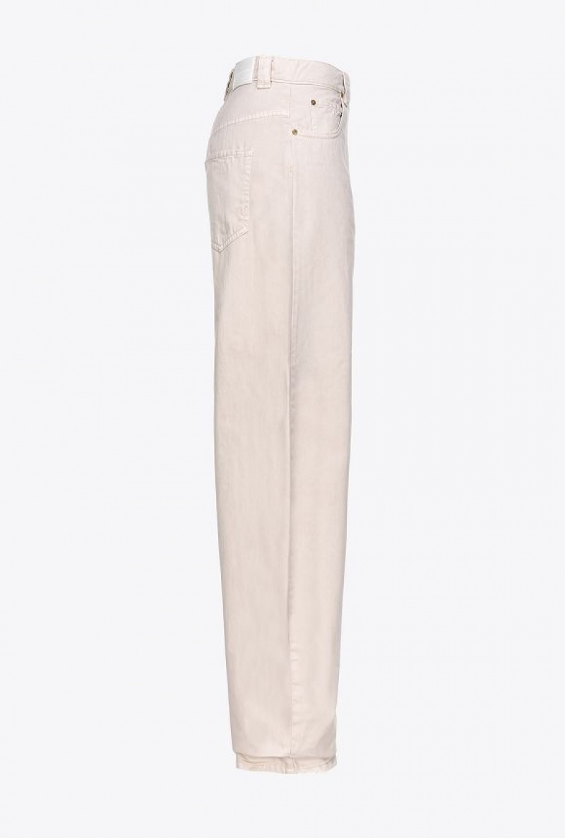 Pinko Egg-fit Gabardine Jeans BEIGE-PUMICE STONE | SN-PKO33988