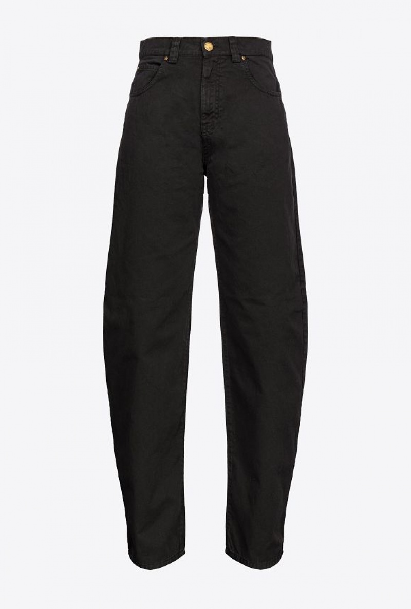 Pinko Egg-fit Gabardine Jeans LIMO BLACK | SN-PKO33993