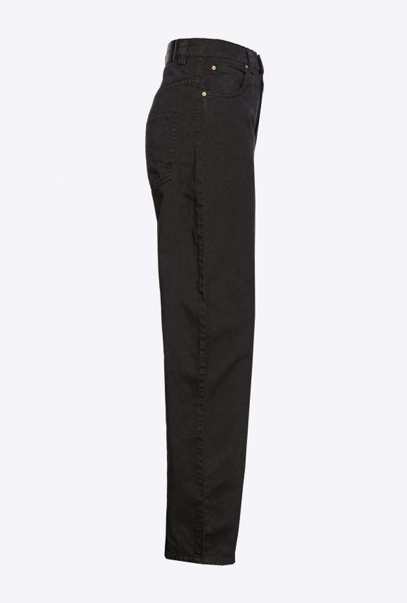 Pinko Egg-fit Gabardine Jeans LIMO BLACK | SN-PKO33993