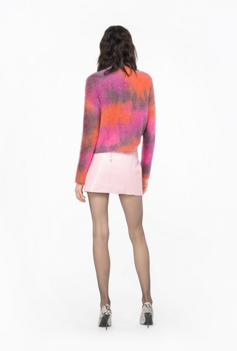 Pinko Fade-effect Alpaca Sweater ORANGE/FUCHSIA | SN-PKO33548