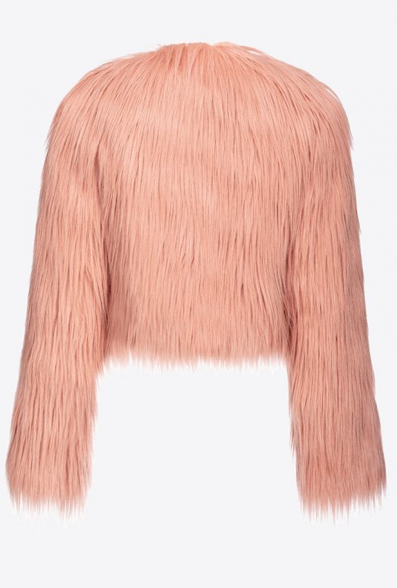 Pinko Faux Fur Jacket CAMEO ROSE | SN-PKO33674