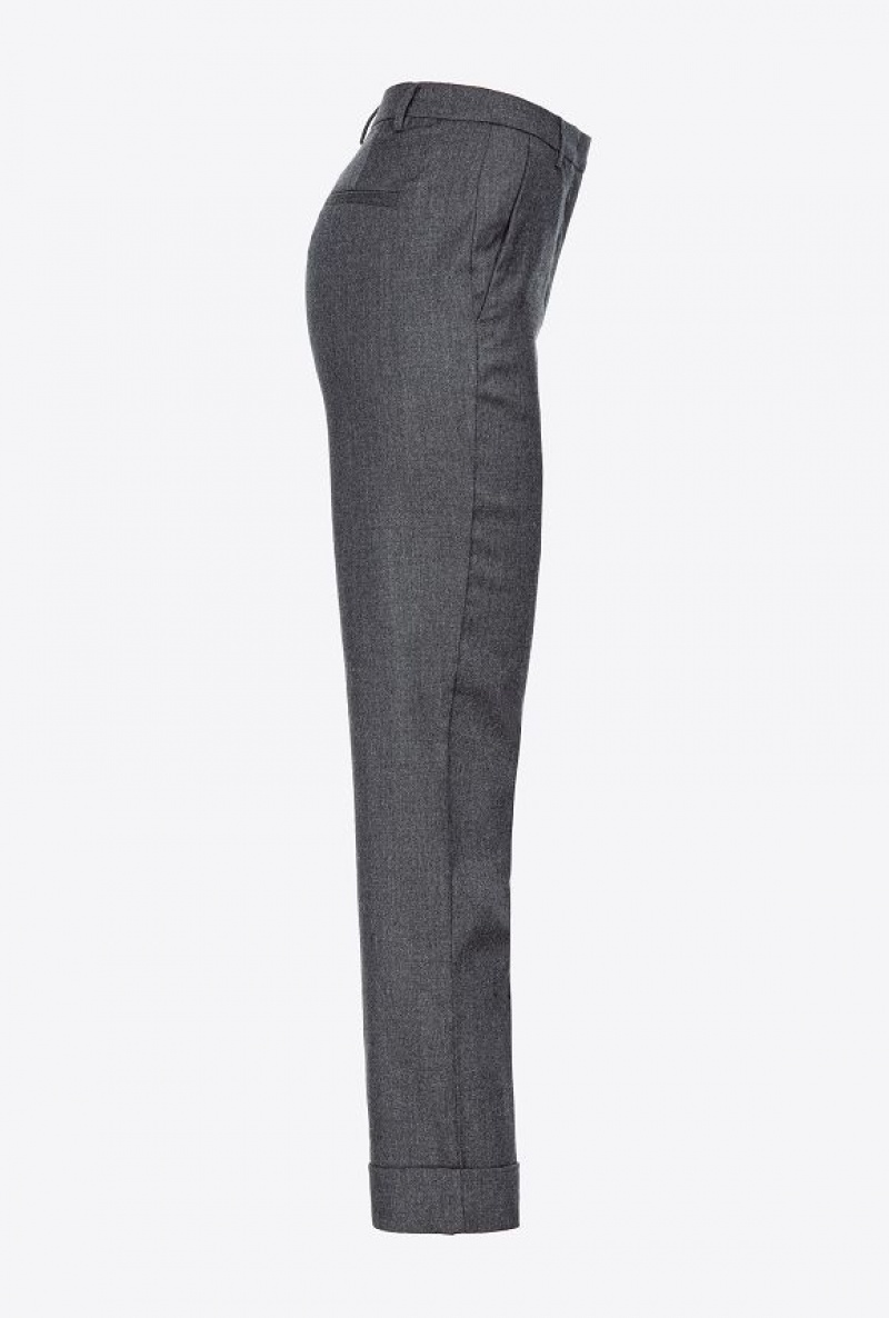 Pinko Flannel Trousers DARK GREY | SN-PKO33782