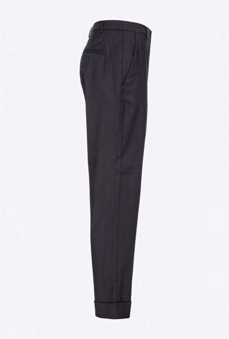 Pinko Flannel Trousers LIMO BLACK | SN-PKO33774