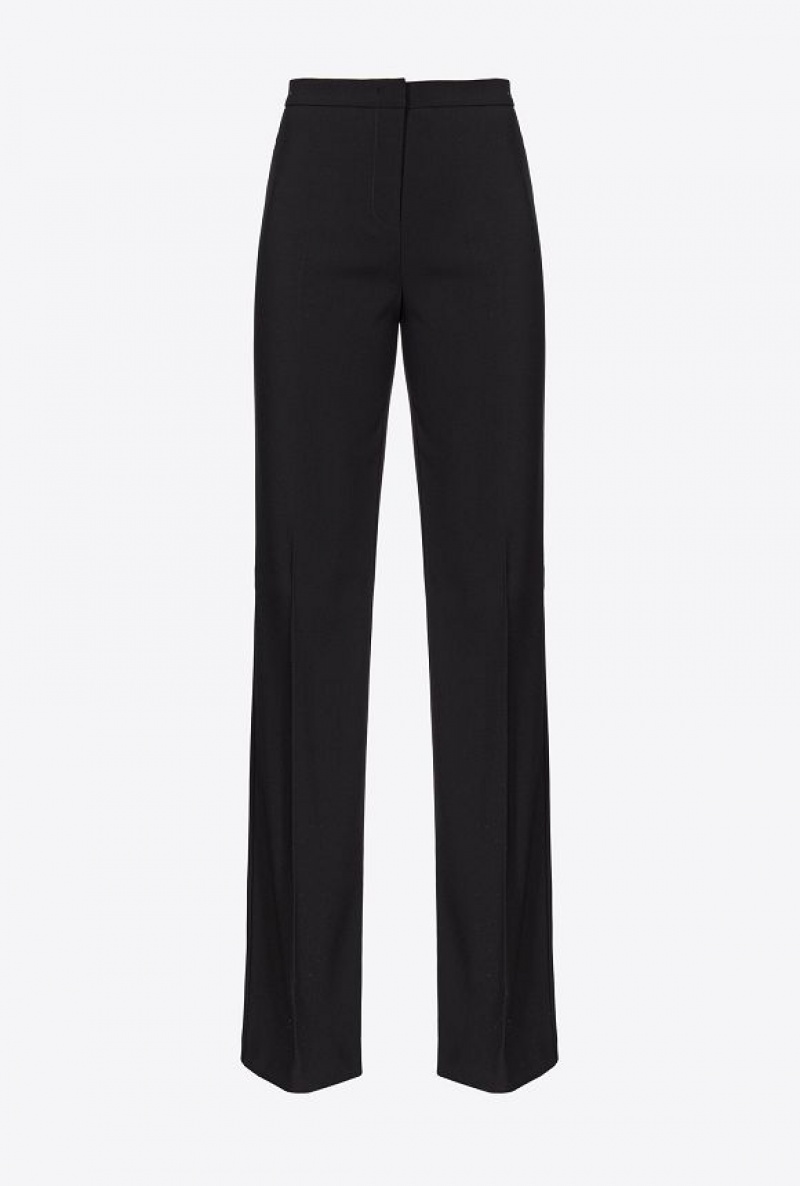 Pinko Flared Full Milano Trousers LIMO BLACK | SN-PKO33745