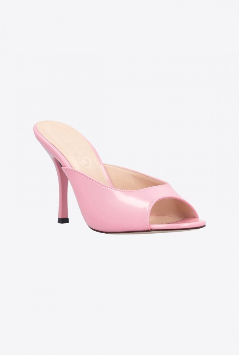 Pinko Heeled Mule Sandals PINK | SN-PKO34153