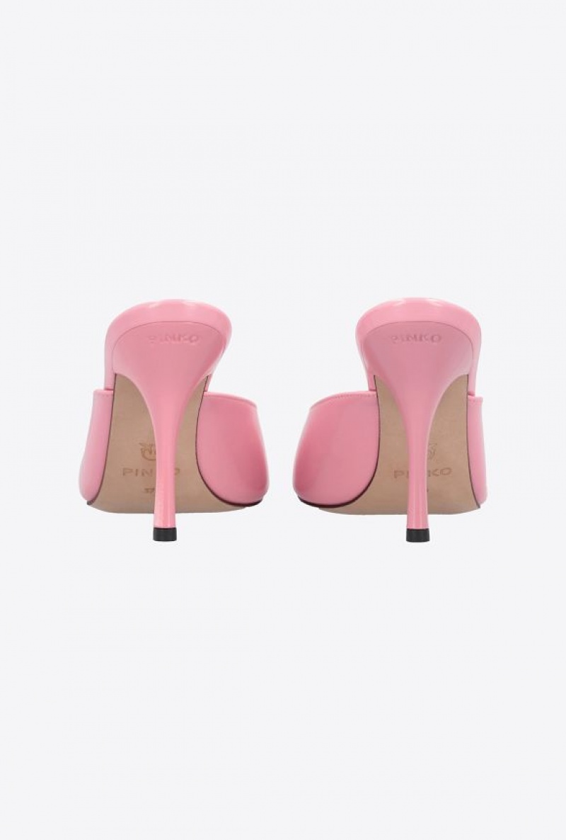 Pinko Heeled Mule Sandals PINK | SN-PKO34153