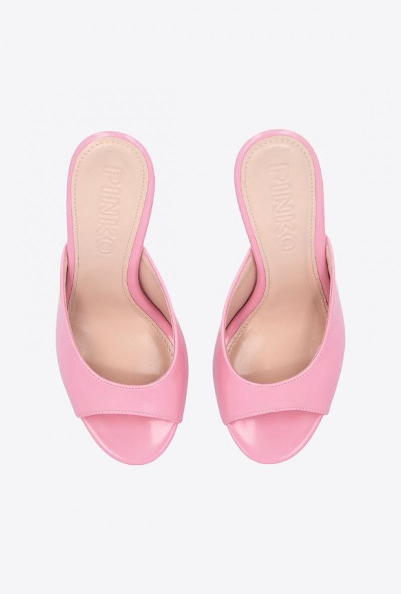 Pinko Heeled Mule Sandals PINK | SN-PKO34153