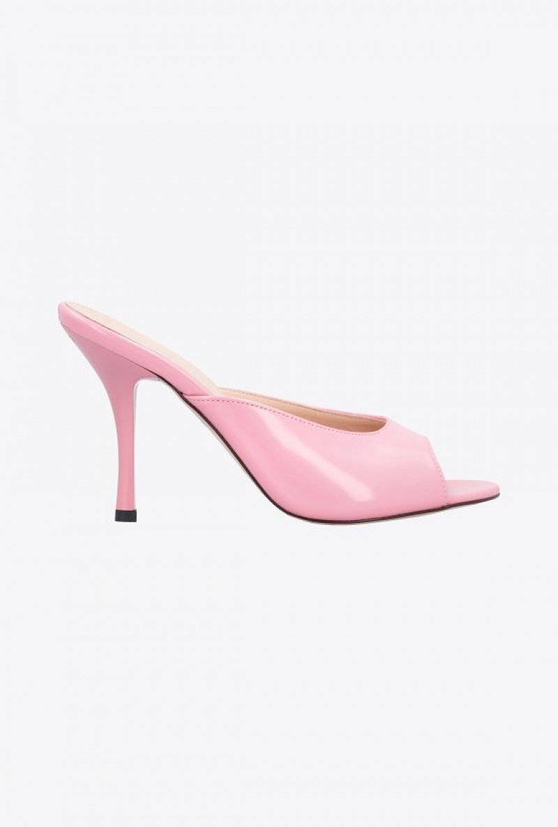 Pinko Heeled Mule Sandals PINK | SN-PKO34153