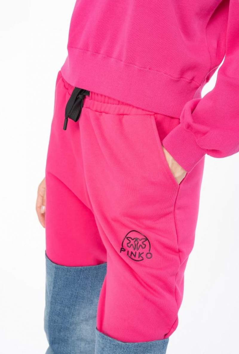 Pinko Joggers With Glossy Love Birds Logo BEETROOT | SN-PKO33739