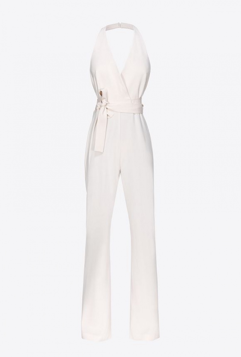 Pinko Jumpsuit With Contrasting Bow PASTEL PARCHMENT | SN-PKO33889