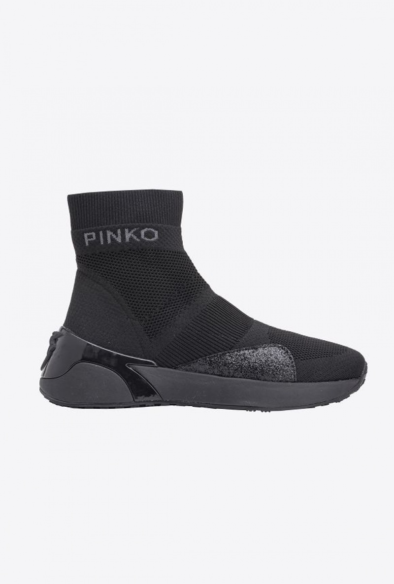 Pinko Knitted Sneakers LIMO BLACK | SN-PKO34118