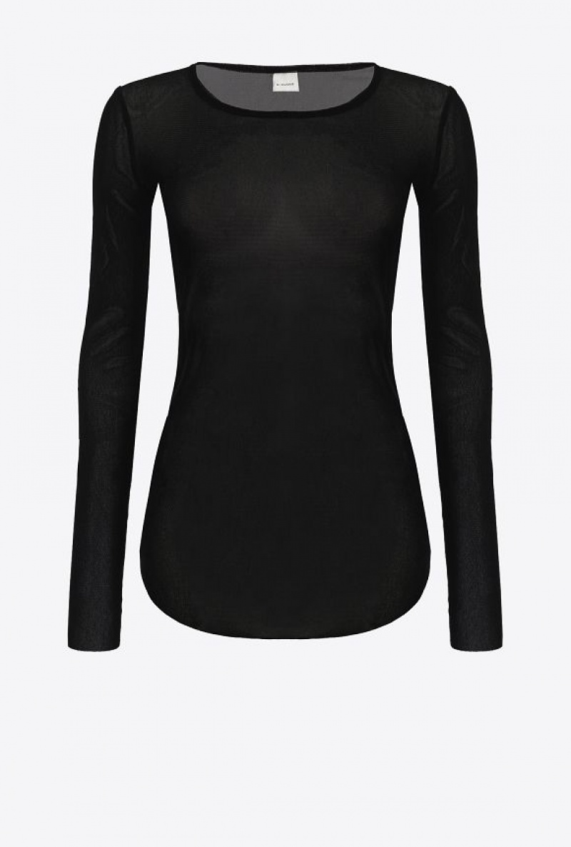 Pinko Long-sleeved Sweater LIMO BLACK | SN-PKO33385