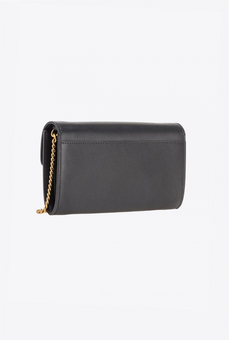 Pinko Love Bag One Wallet Simply BLACK-ANTIQUE GOLD | SN-PKO32454