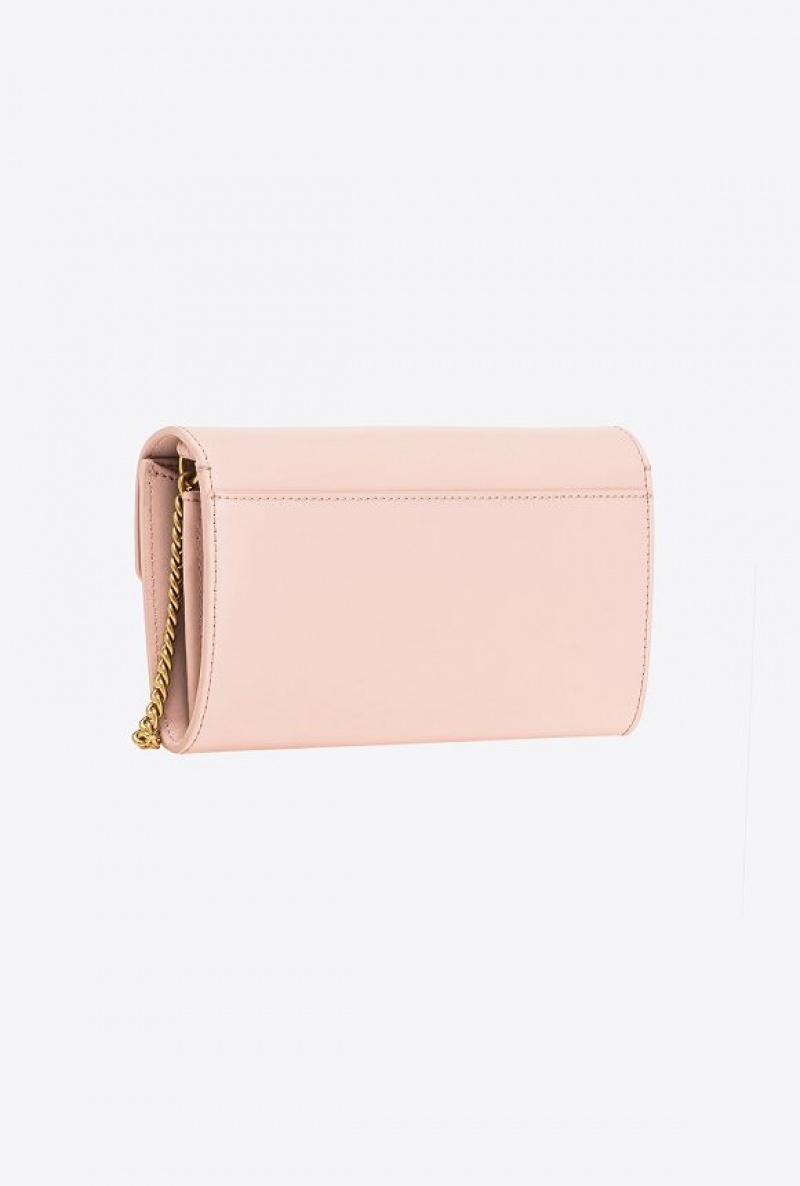 Pinko Love Bag One Wallet Simply PINK/DUSTY PINK-ANTIQUE GOLD | SN-PKO34311