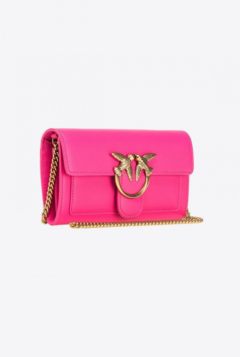 Pinko Love Bag One Wallet Simply PINKO PINK-ANTIQUE GOLD | SN-PKO32453