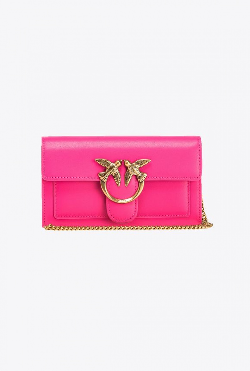 Pinko Love Bag One Wallet Simply PINKO PINK-ANTIQUE GOLD | SN-PKO32453